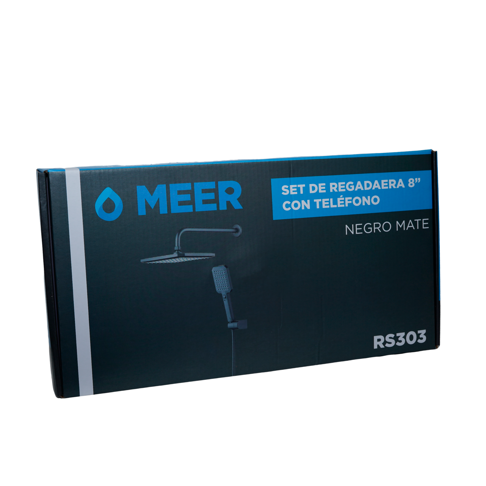 Set de Regadera Cuadrada con Teléfono 8”