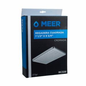 Regadera Cuadrada 7 ½" x 9 ¾" Cromada